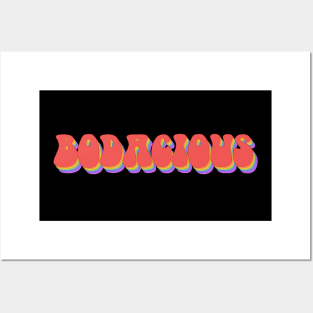 Retro Slang: bodacious (rainbow repeated letters) Posters and Art